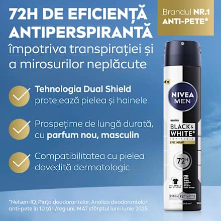 Deodorantul spray Epic Night NIVEA MEN