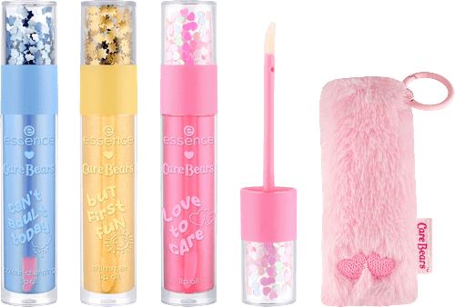Lippenöl Care Bears Set Trio & Fluffy Holder 01 Fur-ever Together essence