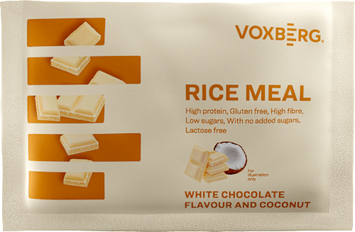proteinová rýžová kaše bílá čokoláda a kokos VOXBERG