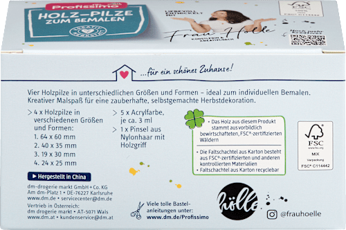 Holz-Pilze zum Bemalen Profissimo