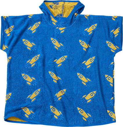 Badeponcho mit Raketen-Muster, blau, Gr. 1
 ALANA