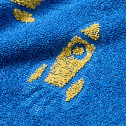 Badeponcho mit Raketen-Muster, blau, Gr. 1
 ALANA