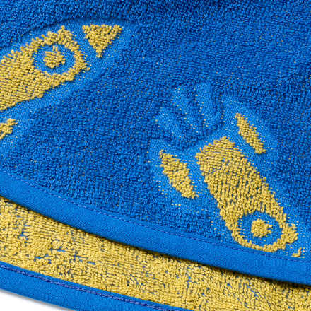 Badeponcho mit Raketen-Muster, blau, Gr. 0
 ALANA