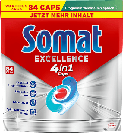 Spülmaschinen-Caps Excellence 4in1 Vorteilspack Somat