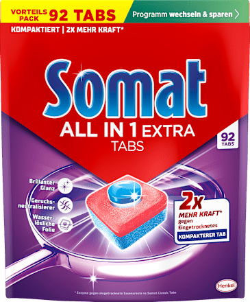 Spülmaschinen-Tabs All in 1 Extra Vorteilspack Somat