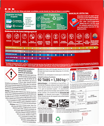 Spülmaschinen-Tabs All in 1 Extra Vorteilspack Somat