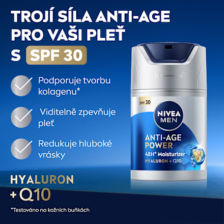 Anti-Age Power hydratační pleťový krém SPF30 NIVEA MEN
