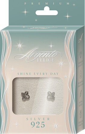 FELICE minđuše leptir Argento FELICE