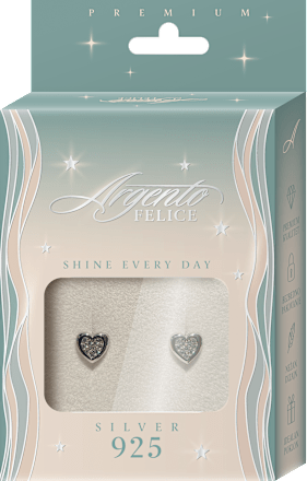 FELICE minđuše srca Argento FELICE