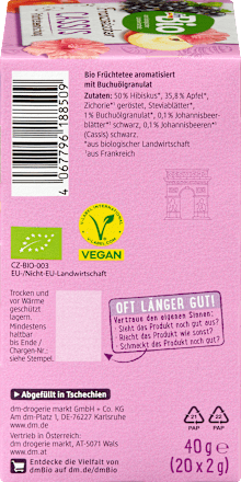 Früchtetee Französische Cassis (20x2g) dmBio
