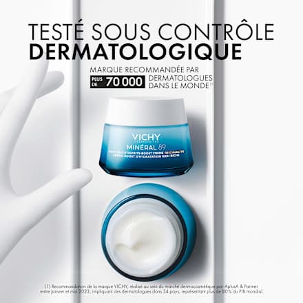 VICHY MINÉRAL 89 100h Feuchtigkeitsboost Tagescreme reichhaltig mit Duft VICHY LABORATOIRES