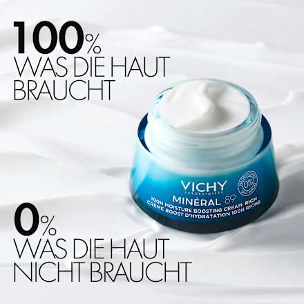 VICHY Mineral 89 100h Feuchtigkeits-Boost Creme reichhaltig ohne Duft VICHY LABORATOIRES