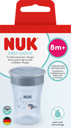 Trinklernbecher First Choice Magic anthrazit, ab 8. Monat, 230 ml NUK