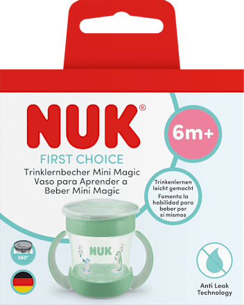 Trinklernbecher First Choice Mini Magic grün, ab 6. Monat, 160 ml NUK