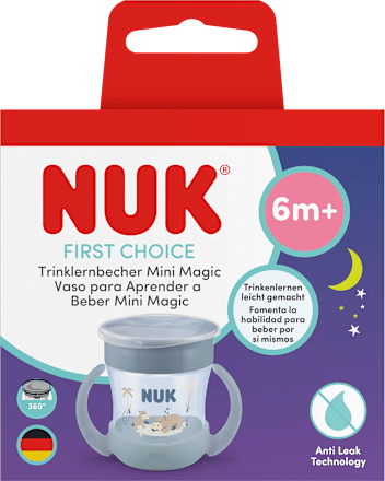 Trinklernbecher First Choice Mini Magic Cup blau, ab 6. Monat, xxx ml NUK