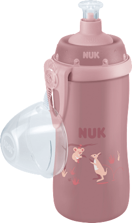 Trinkflasche Kinder First Choice Push-Pull braun, 450 ml NUK