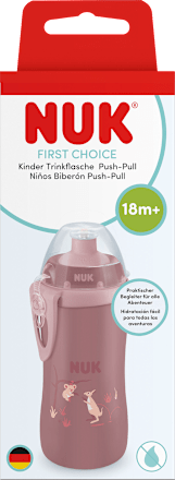 Trinkflasche Kinder First Choice Push-Pull braun, 450 ml NUK