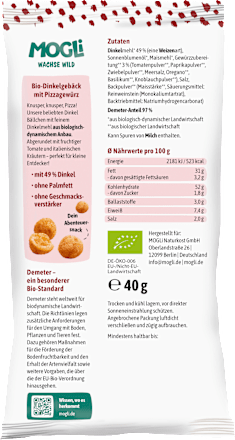 Kindersnack Pizza Bällchen mit Dinkel ab 3 Jahren MOGLi