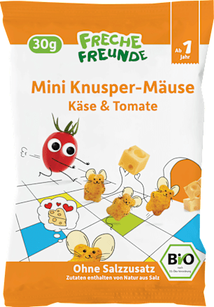 Kindersnack Mini Knupser-Mäuse Käse & Tomate ab 1 Jahr Freche Freunde