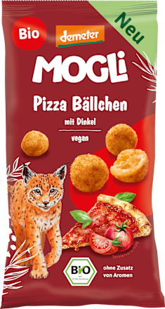 Kindersnack Pizza Bällchen mit Dinkel ab 3 Jahren MOGLi