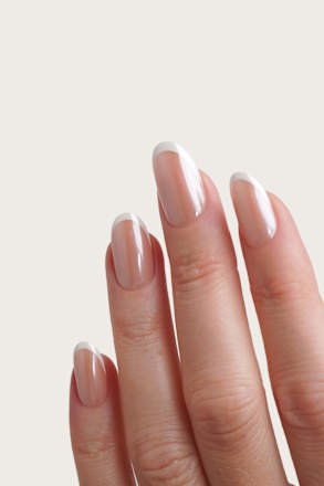 Künstliche Nägel, Soft Gel Press Ons Glazed French Medium Round Doonails