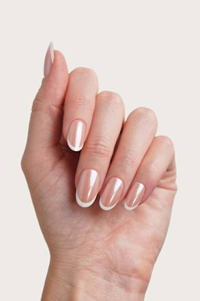 Künstliche Nägel, Soft Gel Press Ons Glazed French Medium Round Doonails