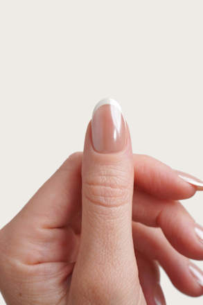 Künstliche Nägel, Soft Gel Press Ons Glazed French Medium Round Doonails