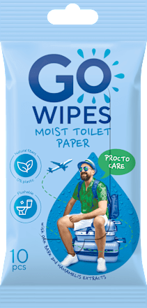 Vlhčený toaletný papier Procto Care GO WIPES