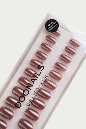 Künstliche Nägel, Soft Gel Press Ons Glazed Chocolate Short Square Doonails