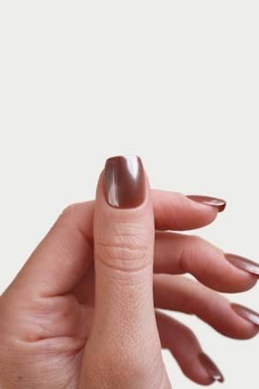 Künstliche Nägel, Soft Gel Press Ons Glazed Chocolate Short Square Doonails