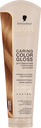 Цветен гланц за коса Caring Color Gloss, карамел Schwarzkopf GLOSS SUPREME