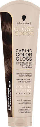 Цветен гланц за коса Caring Color Gloss, шоколадово кафяв Schwarzkopf GLOSS SUPREME