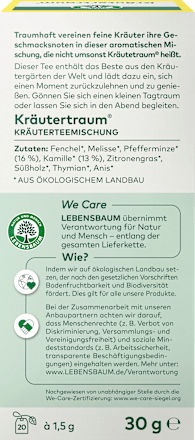 Kräutertee, Kräutertraum (20 Beutel) LEBENSBAUM