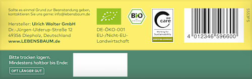 Kräutertee, Ingwer-Minze (20 Beutel) LEBENSBAUM