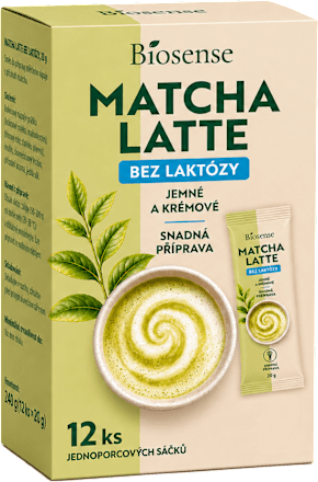 matcha latte bez laktózy 12x20 g Biosense