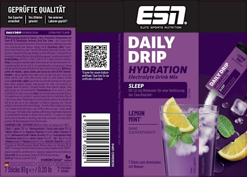 Daily Drip Hydration Sleep Sticks 7 St, Lemon Mint ESN