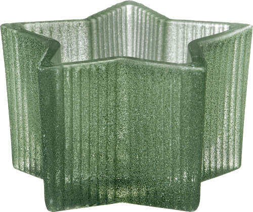 Glaskerzenhalter Sternform grün (11 cm) Dekorieren & Einrichten