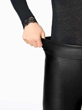 Leggings in Leder-Optik schwarz Gr. 36/38 nur die
