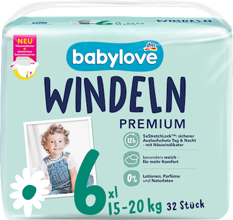 Pannolini premium taglia 6 xl (15-20 kg) babylove