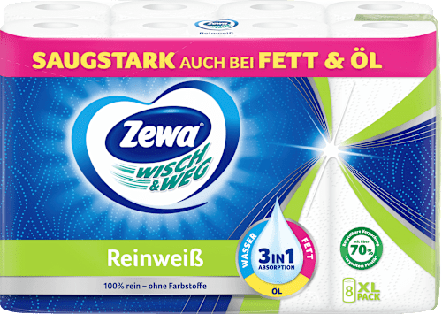 Küchenrolle  Wisch&Weg Reinweiss (8x45 Blatt) Zewa