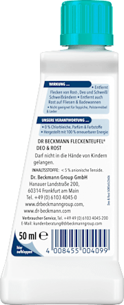 Fleckenentferner Fleckenteufel Rost & Deo Dr. Beckmann
