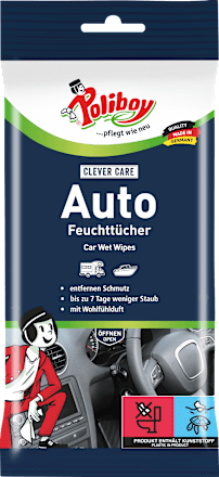 Feuchte Reinigungstücher für Autopflege Poliboy