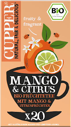 Früchtetee Mango & Citrus Organic Infusion Cupper