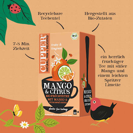 Früchtetee Mango & Citrus Organic Infusion Cupper