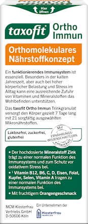 Ortho Immun Trinkgranulat Sticks 7 St taxofit