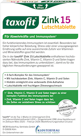 Zink Lutschtabletten 20 St taxofit
