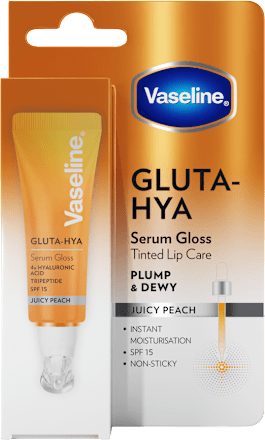 GLUTA-HYA PLUM&DEWY serum-sjaj za usne - Juicy Peach Vaseline