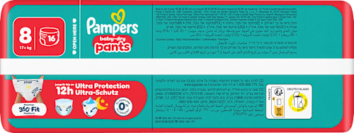 Baby Pants Baby-Dry Gr. 8 (17+ kg) Pampers baby-dry