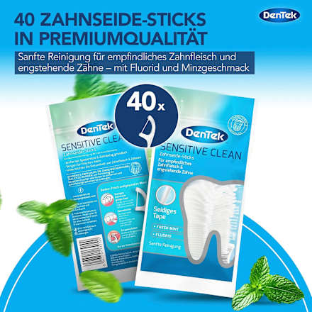 Zahnseidesticks Sensitive Clean Minze extra sanft DenTek