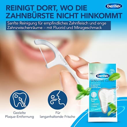 Zahnseidesticks Sensitive Clean Minze extra sanft DenTek